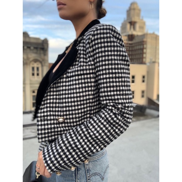 Last 1✨Dara Houndstooth Cropped Jacket - Picture 8 of 8